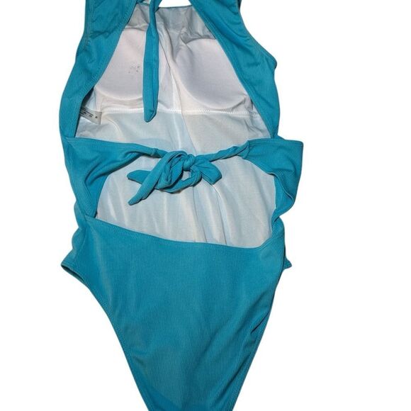 SHEIN Turquoise One-Piece Swimsuit - Picture 4 of 4